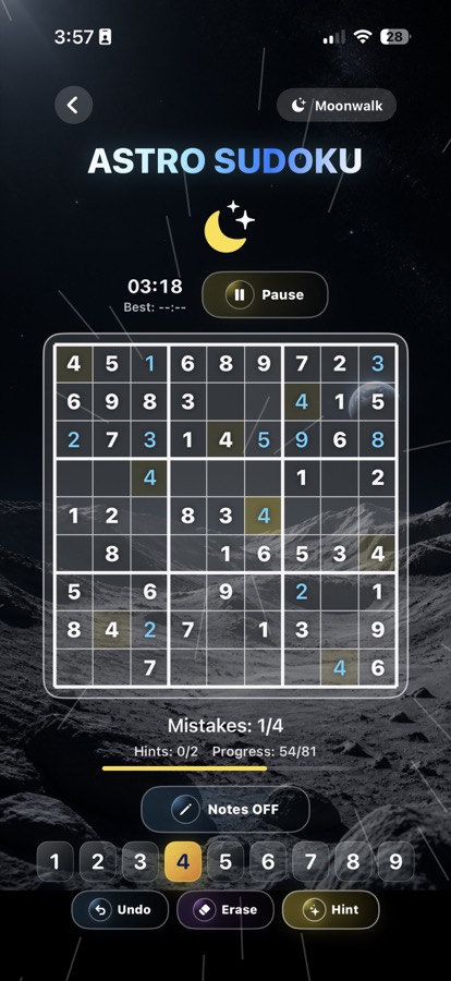 A Moonwalk mission in progress on the lunar surface